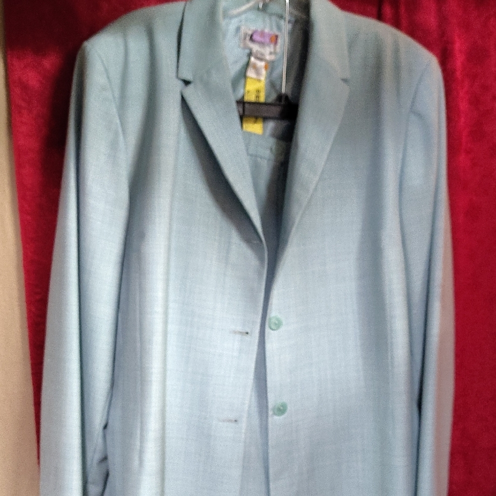 Elegant Sky Blue  Women's 3 Piece Suit/ Jacket, Skirt, Trousers.Tall